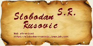 Slobodan Rusović vizit kartica